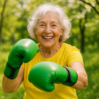femme boxe gants verts