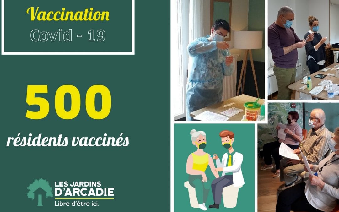 Les résidents des Jardins d’Arcadie peuvent se faire vacciner à domicile !