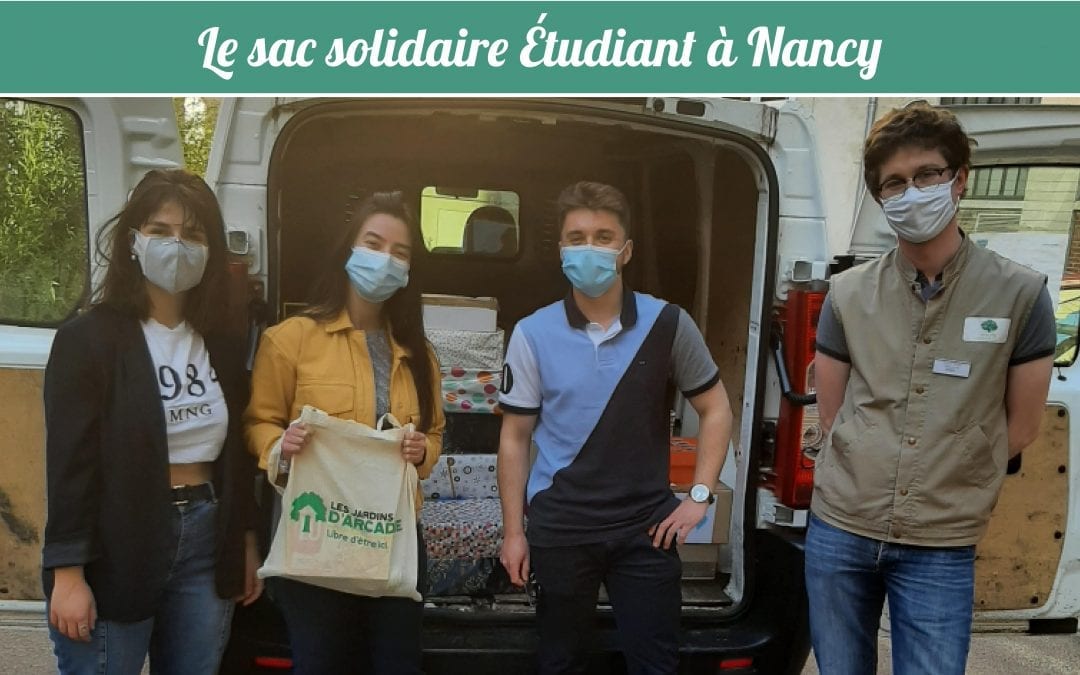 Les Jardins d’Arcadie de Nancy s’associent à l’initiative « le sac solidaire étudiant ».