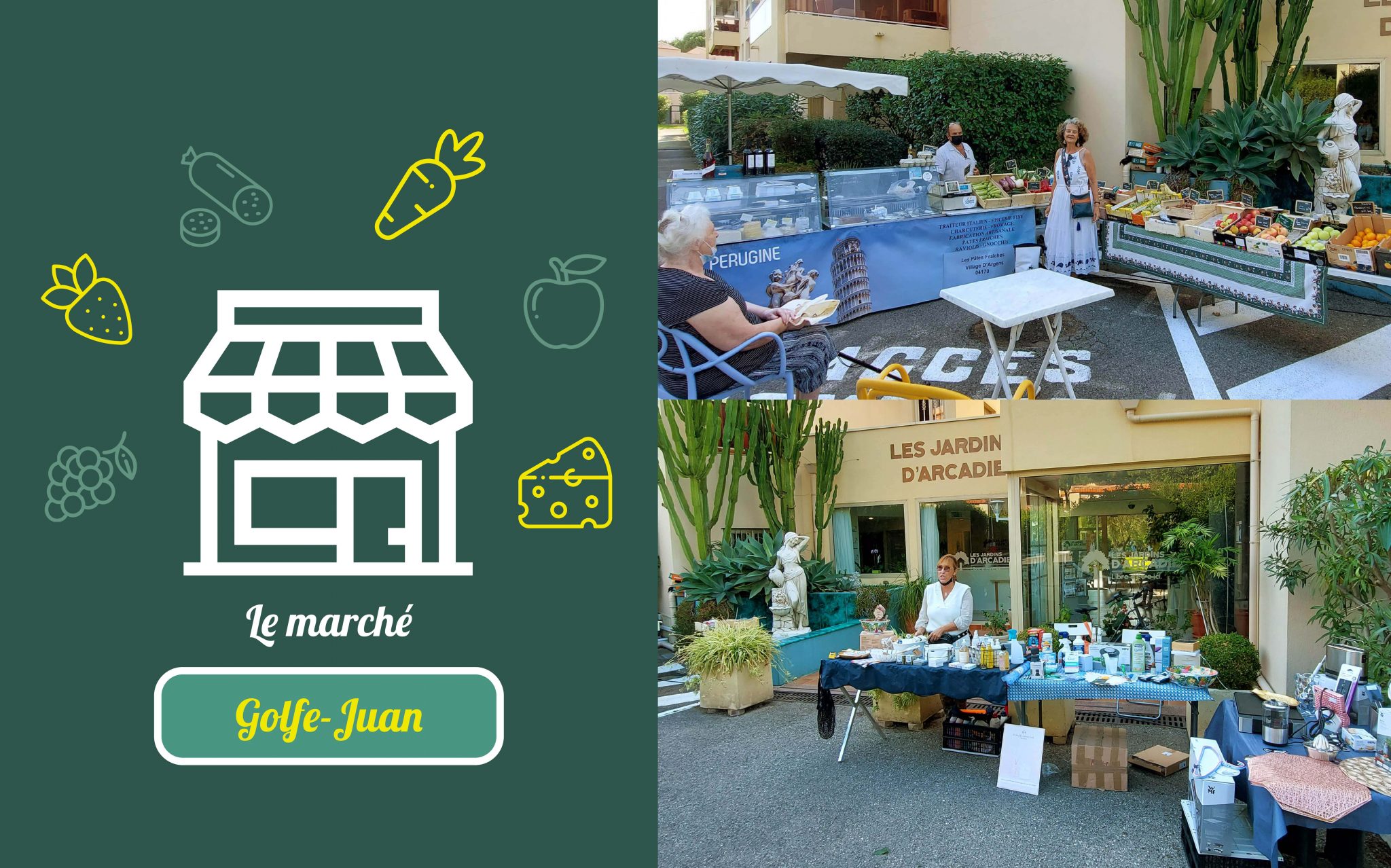 Un petit marché à GolfeJuan ! Les Jardins d'Arcadie Un petit marché à GolfeJuan ! Les Jardins d'Arcadie